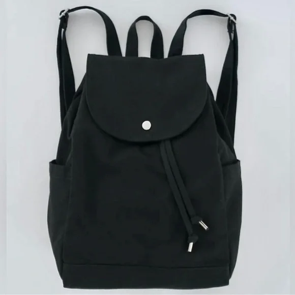 NWOT BAGGU BLACK Drawstring Backpack - Picture 1 of 7